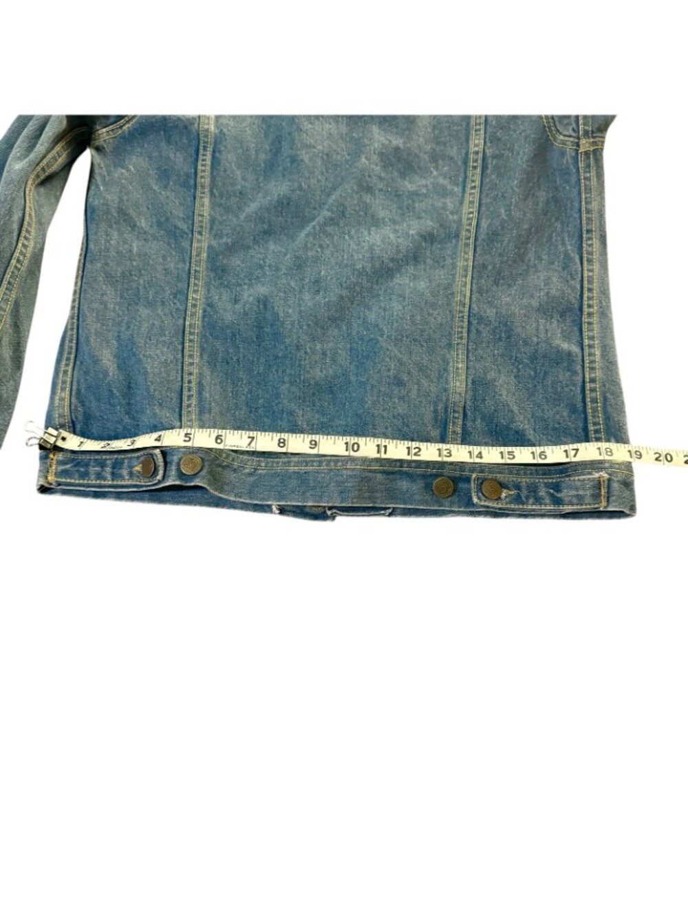 Bonjour Denim Jacket Women's Large Vintage 90's Medium Wash Trucker - Picture 14 of 16